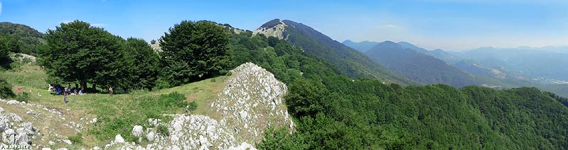 Panoramica verso est: dalla zona del Tuppo Alto al  Mt. Ciesco Alto  (clicca per ingrandire)